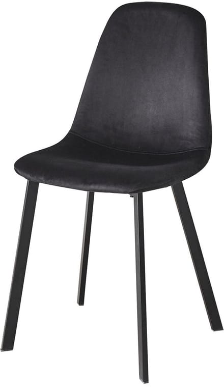SET DEAL: 6 stuks Eetkamerstoel Simpy zwart velvet eetstoel zetel