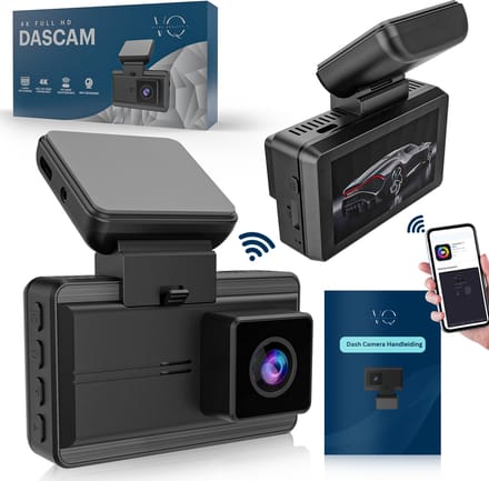 Vital Quality's XC005 Dual Dashcam Voor Auto - 4K Full HD - Met APP & GPS