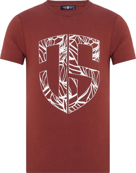 Jimmy Sanders – Walter – T shirt heren – Bordeaux rood – Maat M