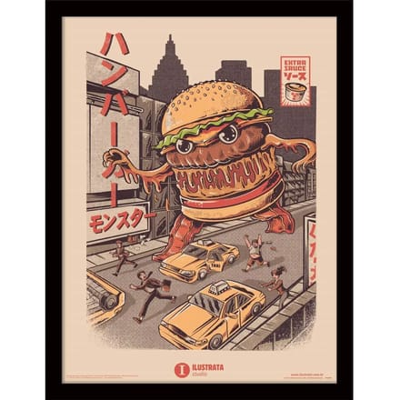Wanddecoratie Pyramid Burgerzilla