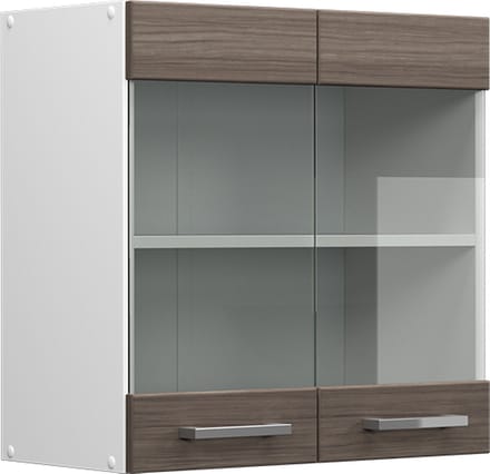 Vicco R-Line Glazen keukenkast – 60 cm Edel grijs