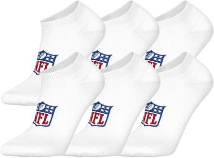 NFL SHIELD Sneaker Socks - 6-pack - Wit - Maat 35/38