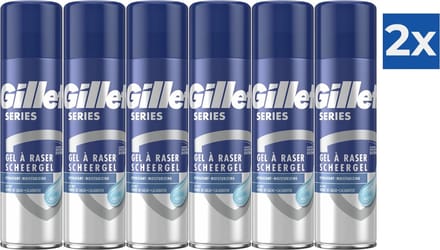 Gillette Scheergel - Series Moisturizing - Cacaoboter - 12 x 200 ml