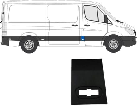 Voorste sierlijst zijlijst voor Volkswagen Crafter 2005-2017 / Rechts