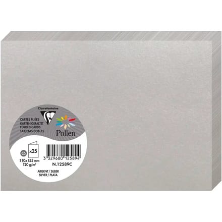 Stuifmeel van Clairefontaine dubbele kaart C6, zilver