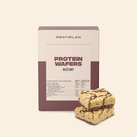 Protiplan - Wafel Hazelnoot - 10 x 20,55 g - Koolhydraatarm - Snack
