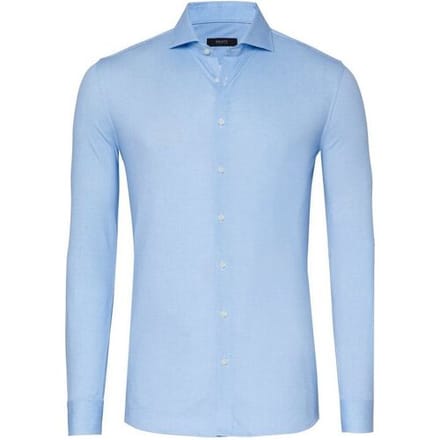 Desoto Luxury Overhemd Uni Color Minimal Texture Licht Blauw / male