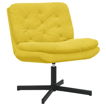 vidaXL - Draaiende - Relaxstoel - Geel - 63 - x - 75 - x - 76 - cm - Fluweel