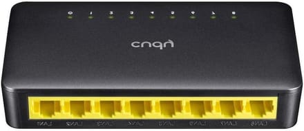 Netwerk Switch - Ethernet Splitter - Internet Verbinding - 8 Poorten - 100 Mbit/s - Zwart