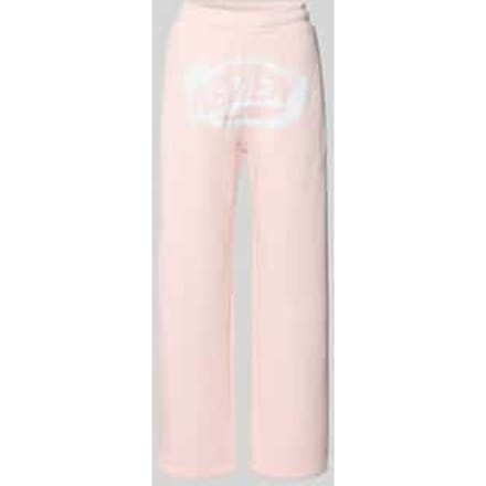 Straight leg sweatpants met logo en elastische band