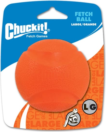 Chuckit! Fetch Ball - Hondenspeelgoed - Hondenbal - Natuurlijk Rubber - Large - Ø7 cm - Oranje - 1 Stuks