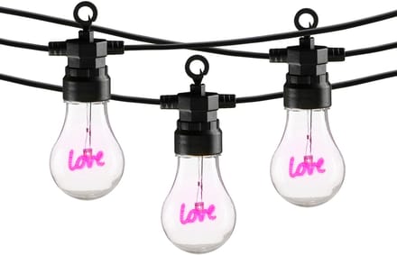 Luca Lighting Love LED Lichtsnoer Buiten - L450 cm - Roze