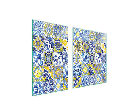 TMK ArtDeko - Snijplank en Beschermplaat - Glas - 100x52 cm - Mozaïek