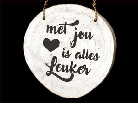 hanger boomschijf 12cm alles leuker antique white