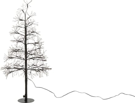 J-Line decoratie Boom - warm witte - ijzer - zwart - small - LED