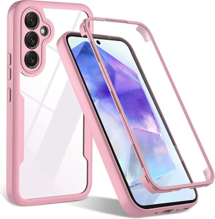 Hoesje geschikt voor Samsung Galaxy A35 - Techsuit ColorVerse 360 Case met Screenprotector - Roze