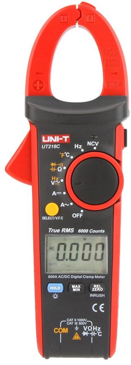 Digitale Stroomtang met True RMS en VFC voor AC/DC Metingen tot 600A