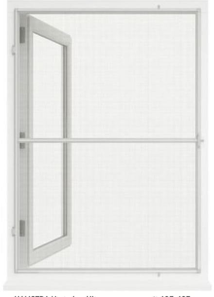 Omschrijving Ultra vaste raamhor 105x125 wit 9010