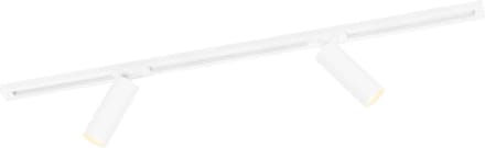Ledvion - LED Railverlichting 1M + 2 Railspots (Wit - Dimbaar - GU10 Fitting) - 1-Fase