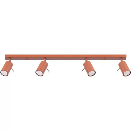 Sollux Lighting Plafondlamp Ring - GU10 - rode oker - staal - 17x81x6cm