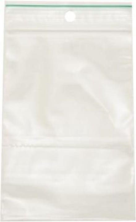 Gripzakjes plastic 4x6cm 100 stuks met ophangoog - 60 Micron - sealbags - ziplock