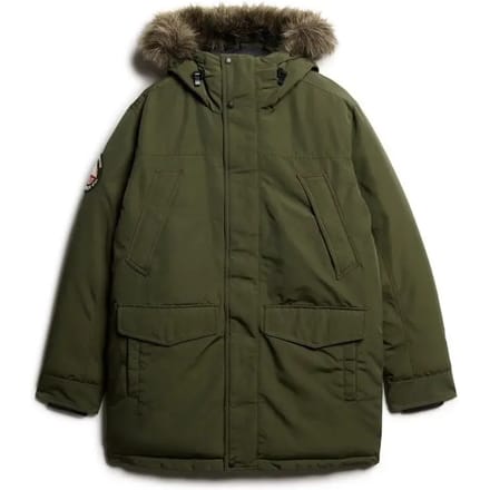 Superdry - Everest Parka Jas Met Imitatiebont - Heren - Gewatteerde jassen