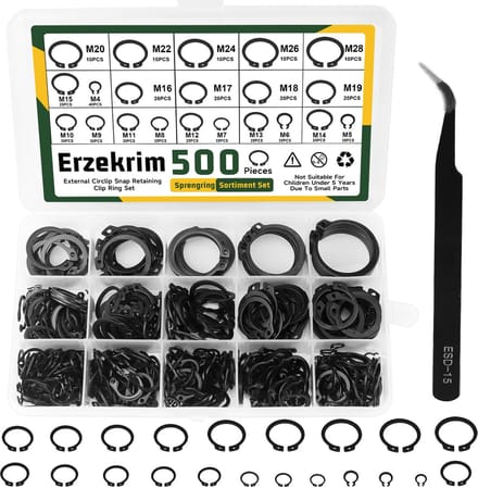 Omgoods - Set van 500 Sprengringen in 21 Verschillende Maten