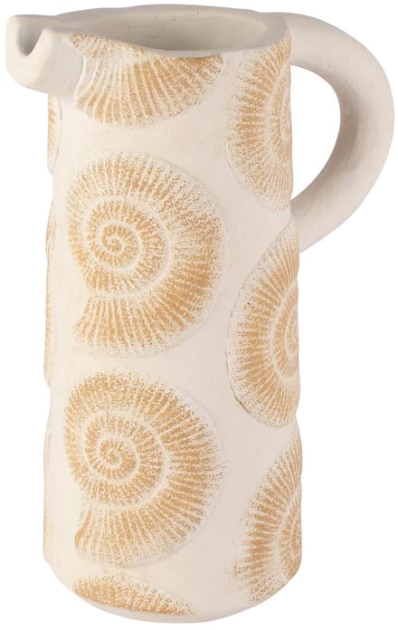 Dekoratief | Deco kan 'Ethnic Vibe', wit, cement, 18x11x26cm | A260467