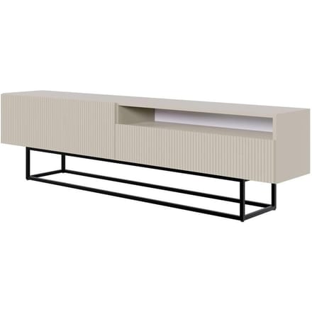 Selsey Veldio - TV-kast met open vak, greige / zwart, 175 cm
