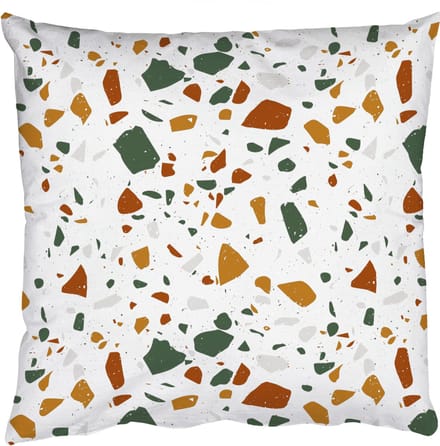 Sierkussens - Kussentjes Woonkamer - 60x60 cm - Terrazzo - Patroon - Wit - Terra