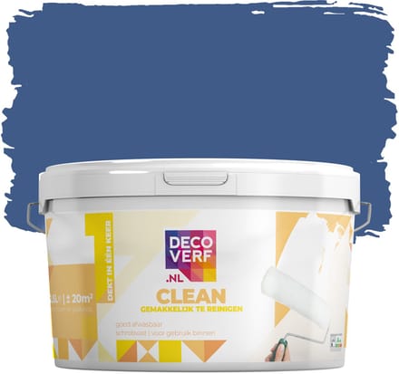 Decoverf clean muurverf koningsblauw, 2.5L