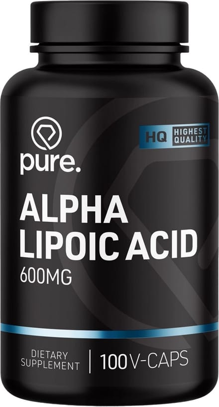 Pure. Alpha Lipoic Acid - 600mg - 100 vegan capsules – antioxidant