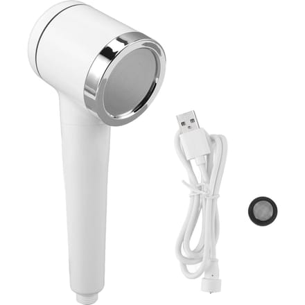 Pommeau de douche à main haute pression électrolysé à eau riche en hydrogène, étanche IPX7 white