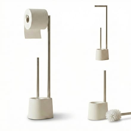 Toiletpapierhouder en WC-borstel STILK, 63 cm