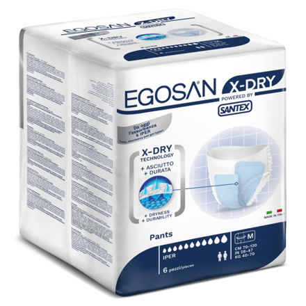 Egosan Pants X-Dry Medium - 12 pakken van 6 stuks