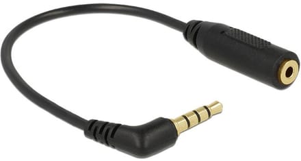 3,5mm Jack 4-polig (m) - 2,5mm Jack 3-polig (v) adapter - 0,15 meter