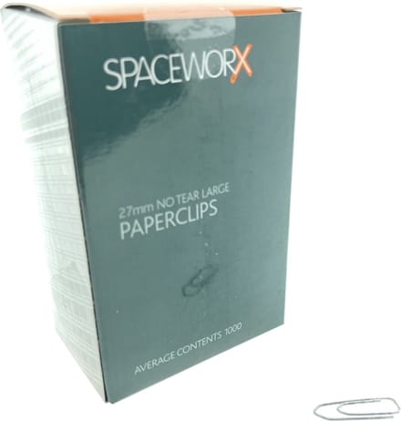 Spaceworx 1000 Paperclips 27mm