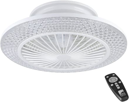 EGLO Manzanilla Plafondventilator met lamp - Ø 55 cm - Kristal effect - Dimbaar - Instelbaar wit licht - Energiezuinig