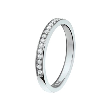 Zilver Gerhodineerde Ring zirkonia 1315657 18.50 mm (58)