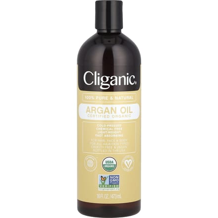 Cliganic, Organic Argan Oil, 16 fl oz (473 ml) beige