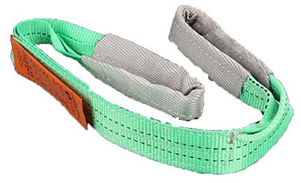 Hijsriem polyester platte band sling - 2T - 1m - Groen