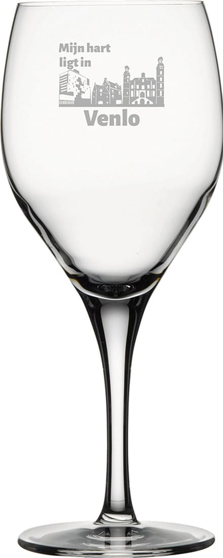 Gegraveerde witte wijnglas 34cl Venlo