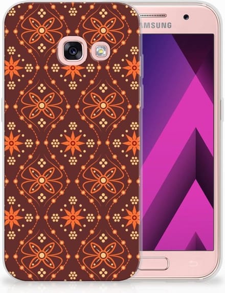 Samsung Galaxy A3 2017 TPU bumper Batik Brown