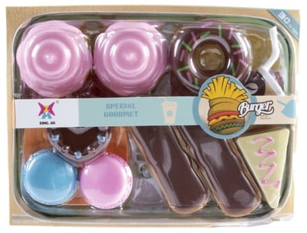 Kidsfun dessert speelgoedset 12-delig in window box voor kinderen.