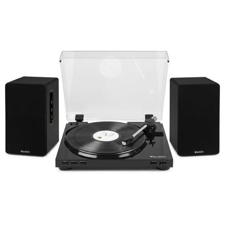 Audizio RP310 platenspeler HiFi set met 2 boekenplank speakers - Bluetooth - 80W