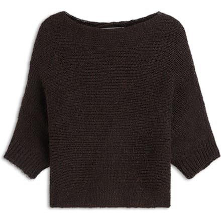 Summum Wrap Sweater Super Soft Knit Sweaters Donkerbruin 7s8029-70093