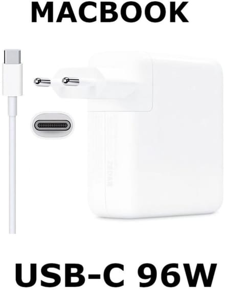 EISENZ - 96W USB-C Adapter - Power Adapter - Geschikt voor MacBook Pro 16 inch - Snellader - Wit - EZ2419