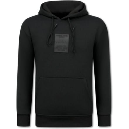 Oversized Hoodie Heren met Capuchon - ICONS Basic- Dik Geweven - 5808 - Zwart