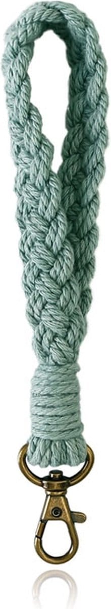 Macramé Polsband met Gesp - Licht Groen