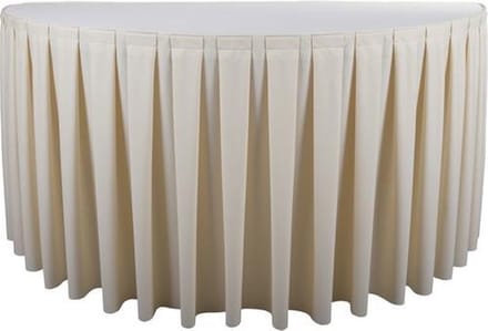 Combiskirting Boxpleat 250% - Ø183cm - Ecru